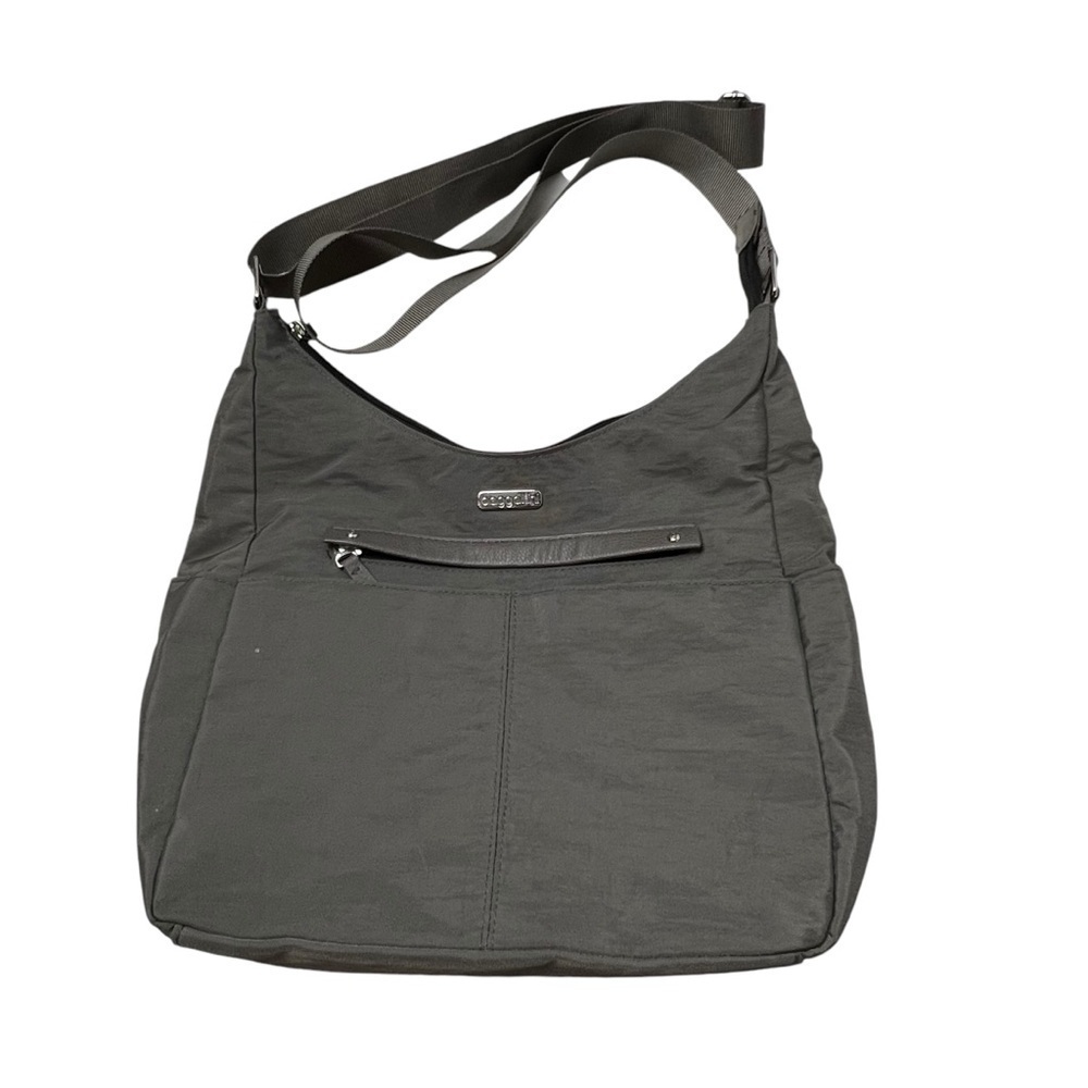 NWOT Baggallini Gray Crossbody Purse Bag Nylon minimalist travel Resort - Picture 10 of 10